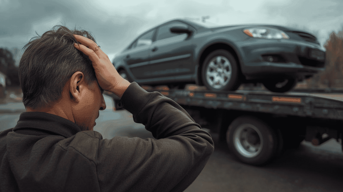 Carro sendo guinchado